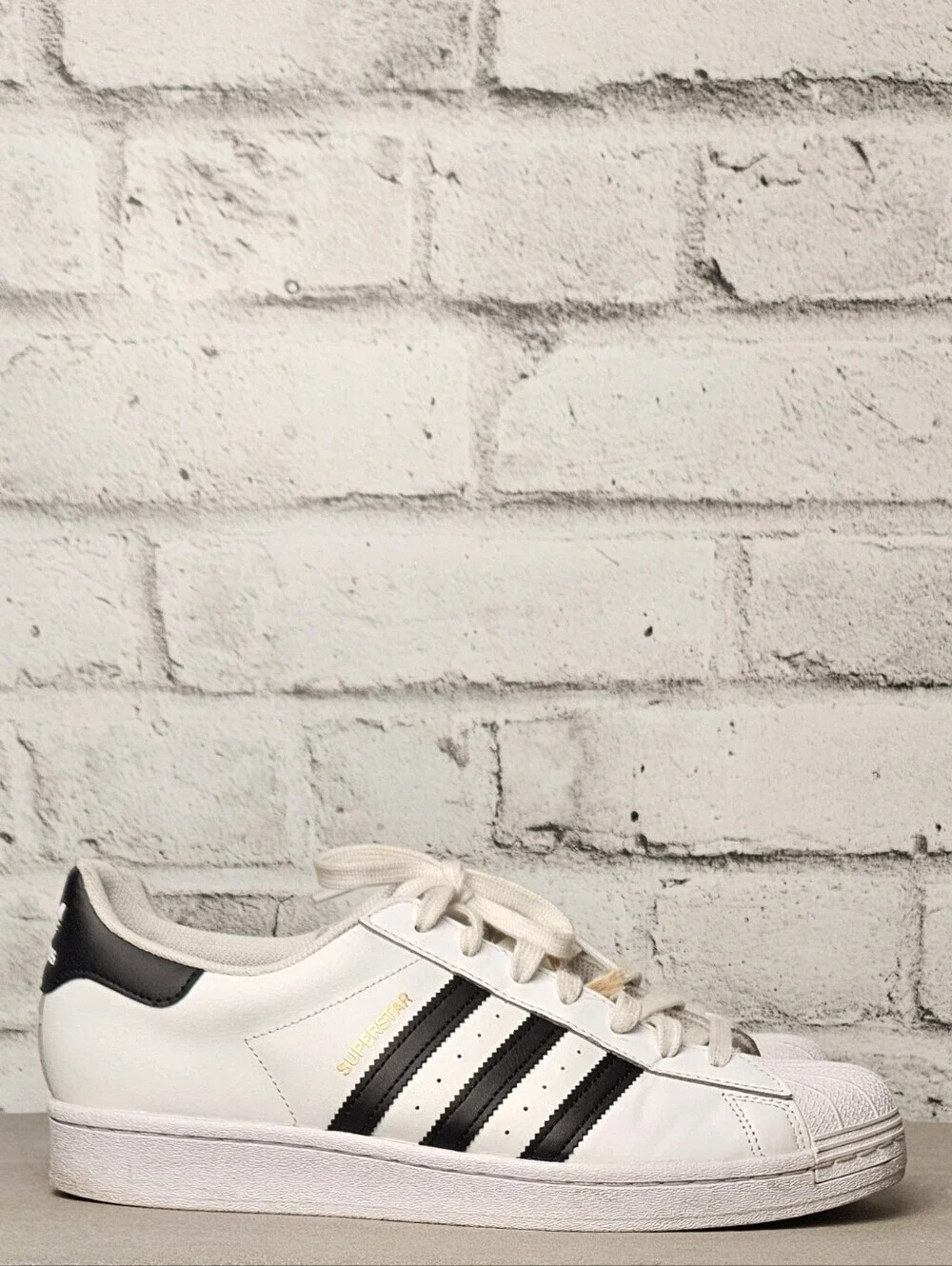 Adidas Superstar White Black Shell Toe Sneakers Mens 10.5